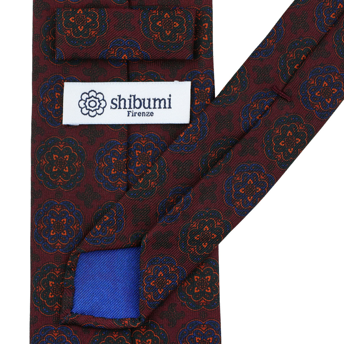 Ancient Madder Silk Tie - Burgundy - Hand-Rolled