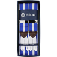 Barathea Braces - Blue / White
