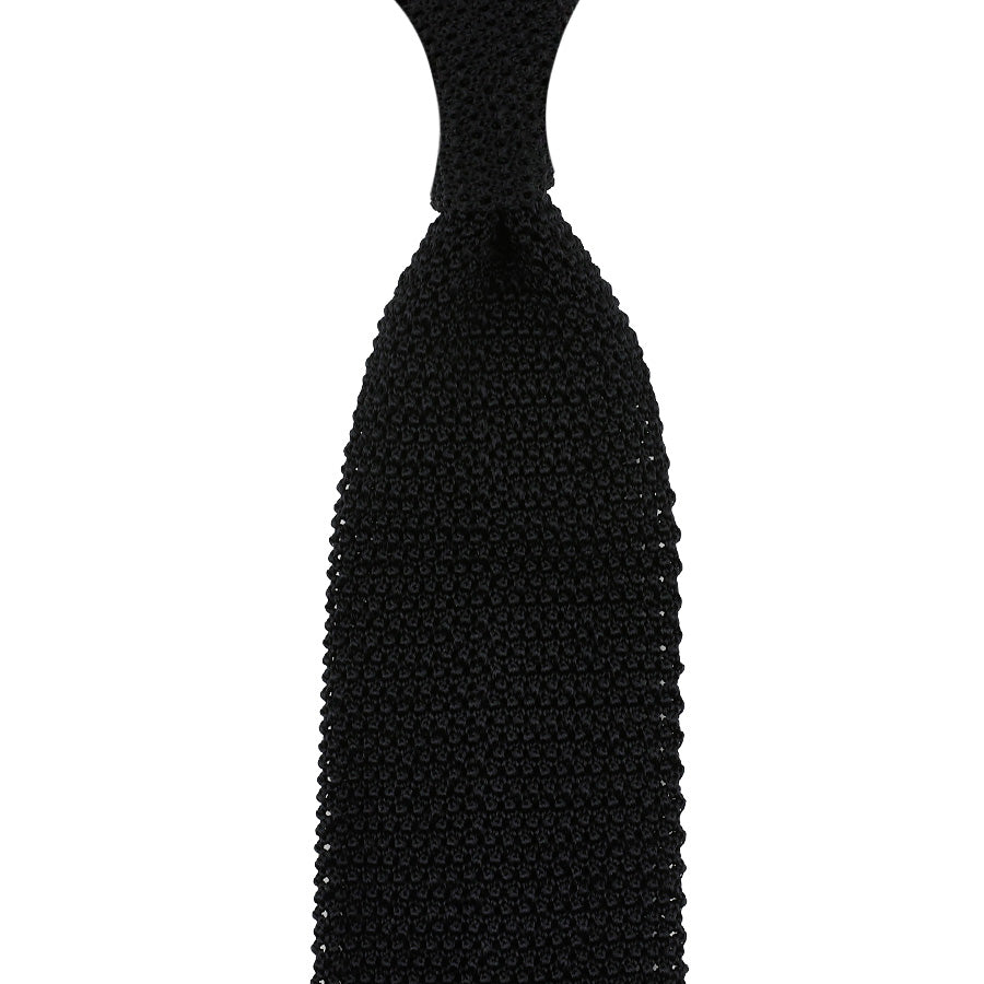 Silk Knit Tie - Black
