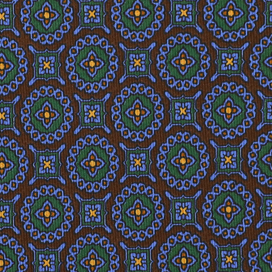Ancient Madder Silk Bespoke Tie - Brown
