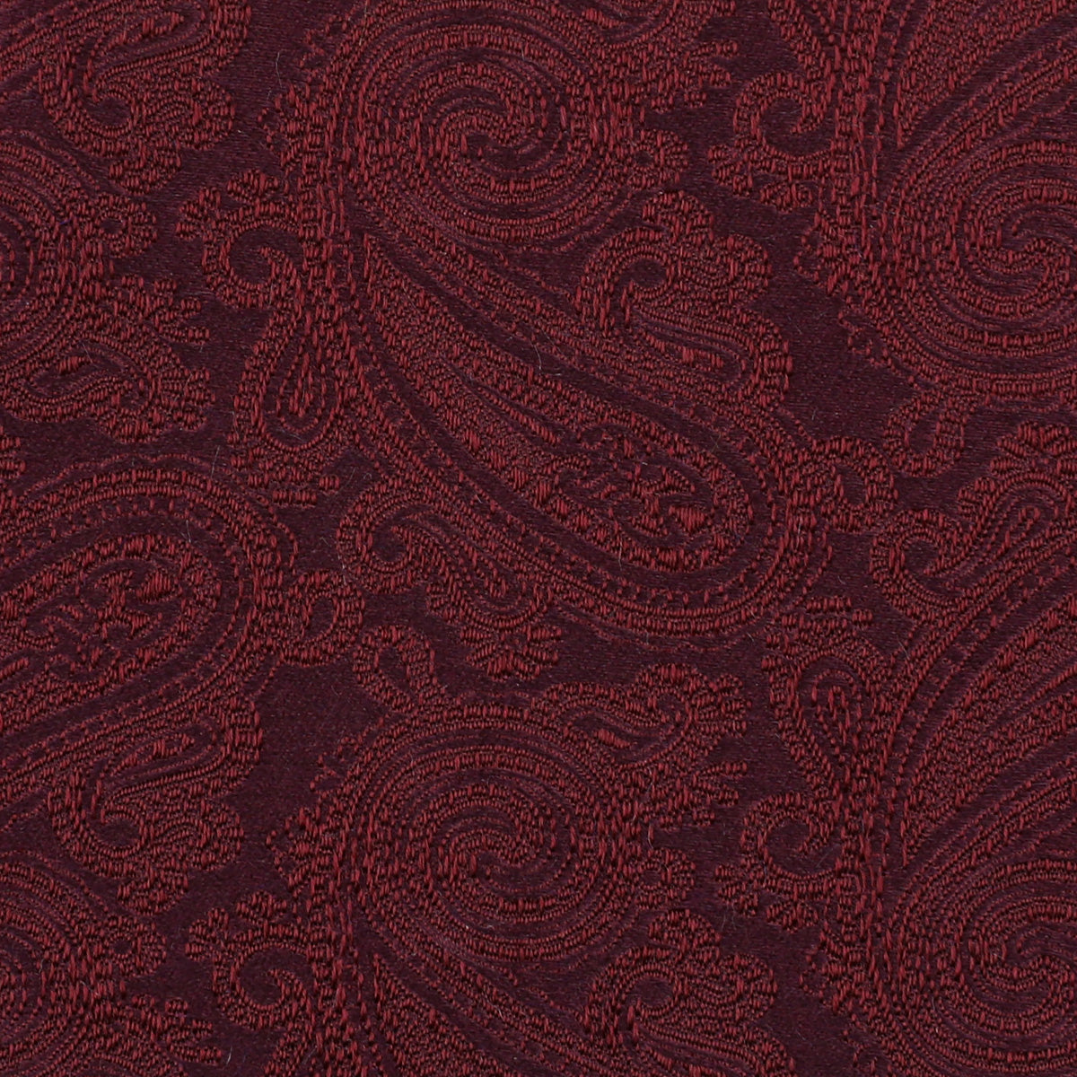 Paisley Jacquard Bespoke Silk Tie - Burgundy