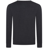 Merino Wool Crew Neck Sweater - Charcoal