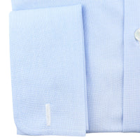 Poplin Semi Spread Shirt - Sky Blue - French Cuffs