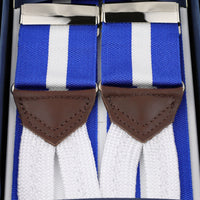 Barathea Braces - Blue / White