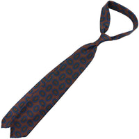 Ancient Madder Silk Tie - Brown  - Hand-Rolled