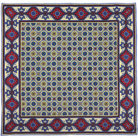 Ancient Madder Silk Pocket Square - Cream - 43x43cm