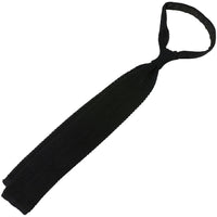 Silk Knit Tie - Black