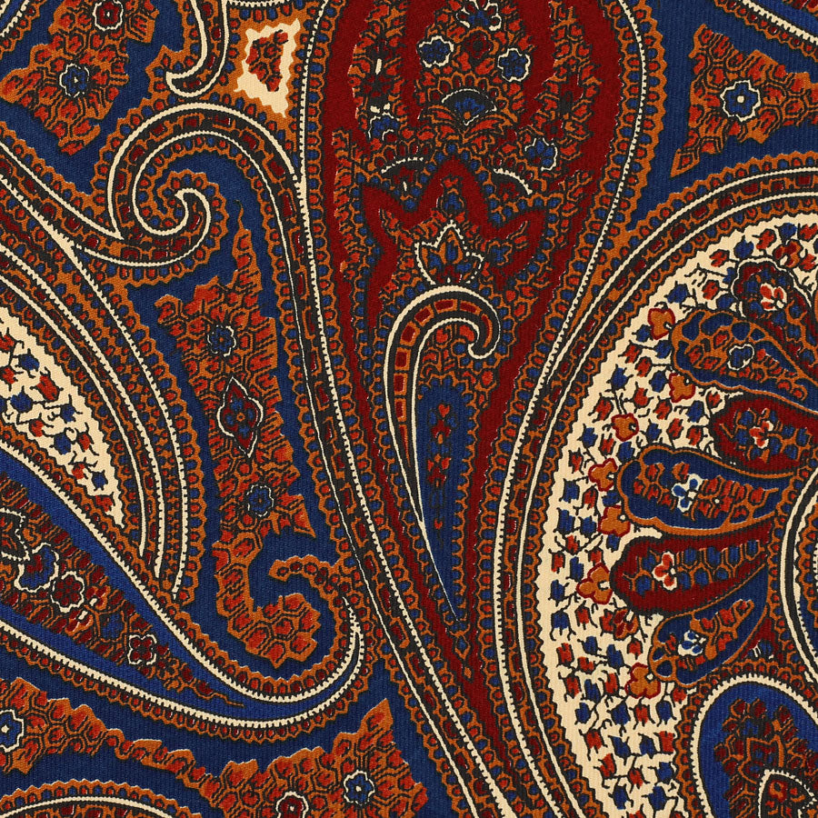 Ancient Madder Silk Bespoke Tie - Cherry / Navy / Cream