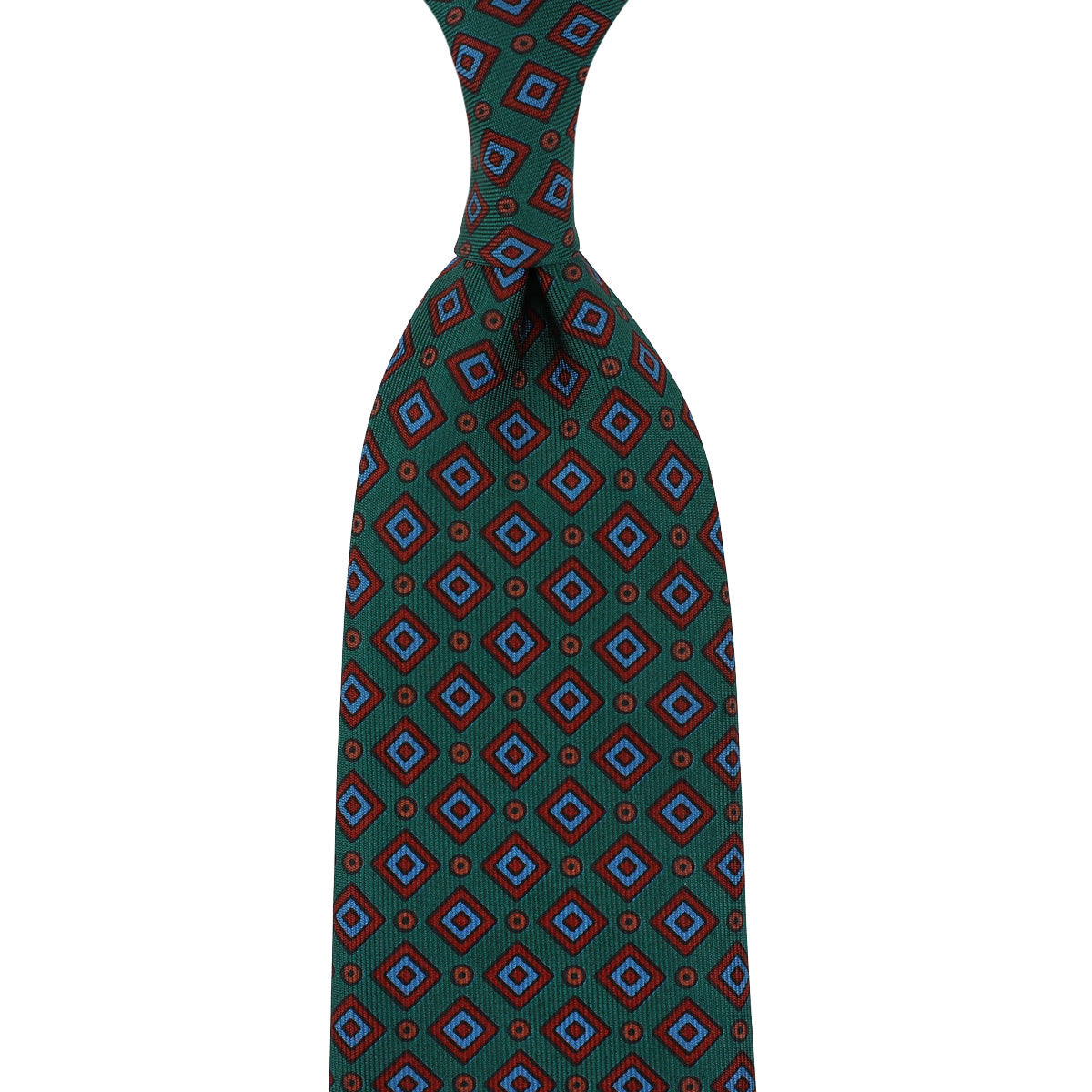 Ancient Madder Silk Tie - Forest - Hand-Rolled