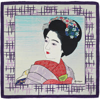 Ukiyo-e Silk Pocket Square - Maiko - 40x40cm