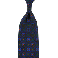 Ancient Madder Silk Tie - Navy - Hand-Rolled