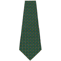 Floral Printed Silk Bespoke Tie - Madder Green