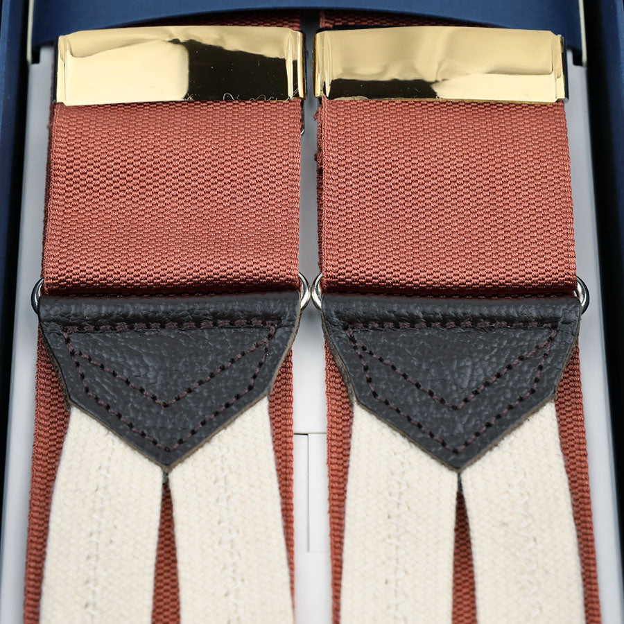 Barathea Braces - Salmon