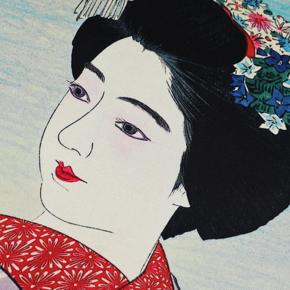 Ukiyo-e Silk Pocket Square - Maiko - 40x40cm