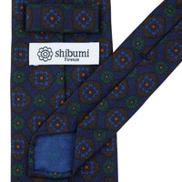Ancient Madder Silk Tie - Navy - Hand-Rolled