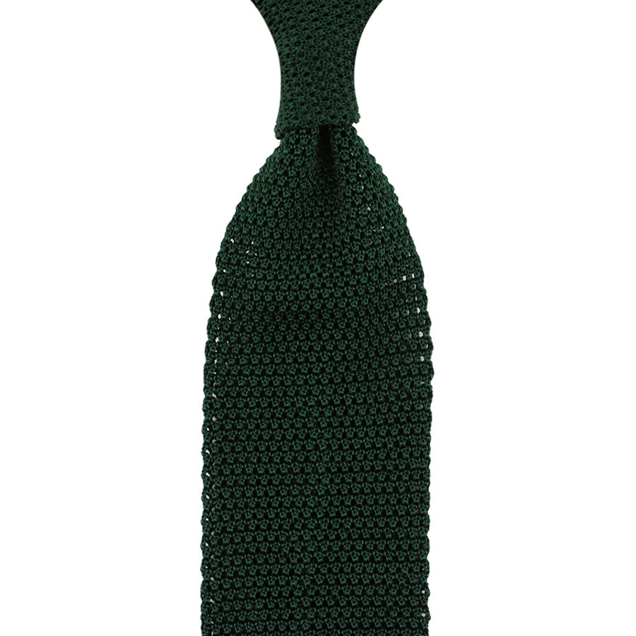 Silk Knit Tie - Forest Green