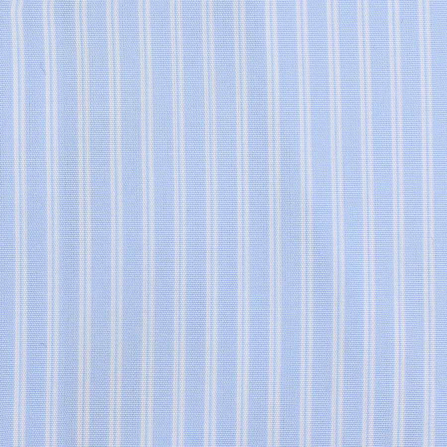 Poplin Semi Spread Shirt - Sky Blue / White - Ticking Stripe