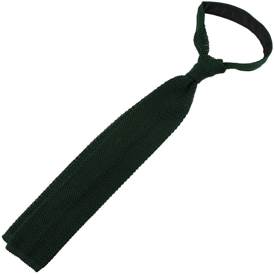 Silk Knit Tie - Forest Green