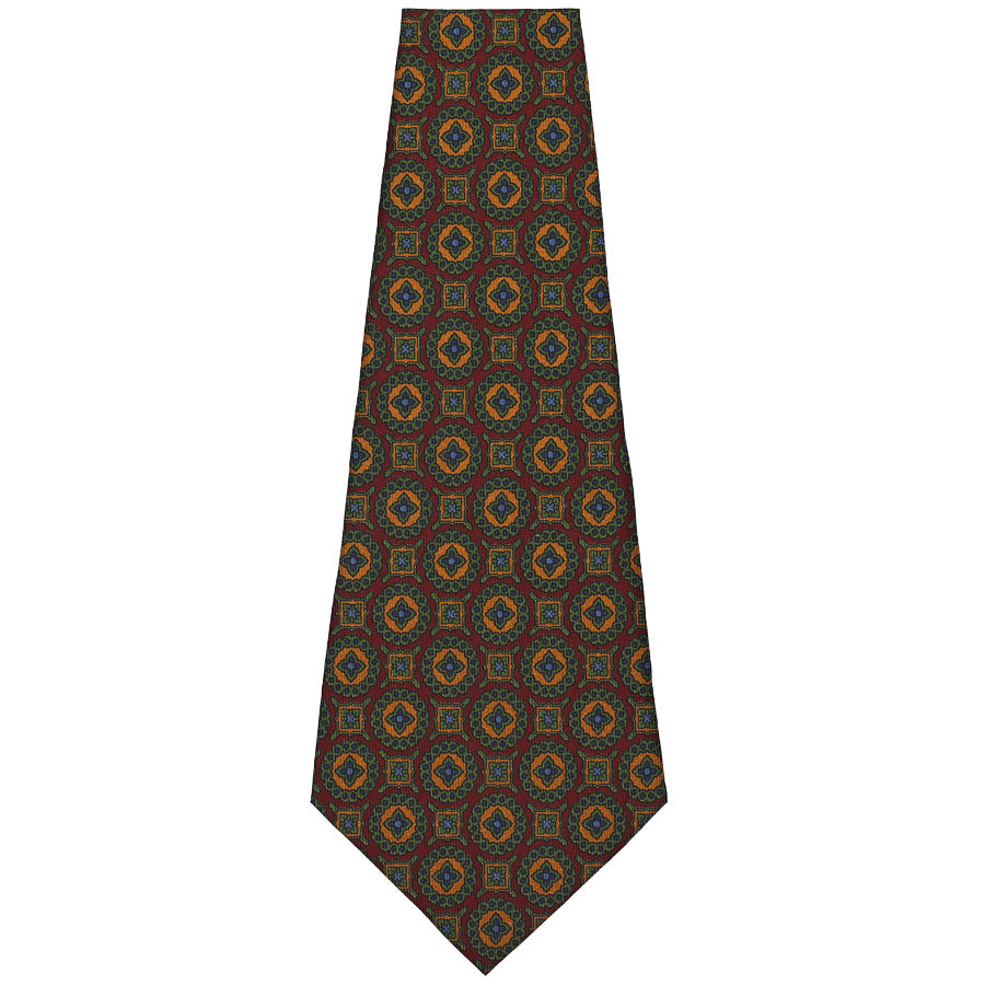 Ancient Madder Silk Bespoke Tie - Cherry