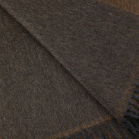 Double-Face Zibellino Cashmere Scarf - Brown / Grey