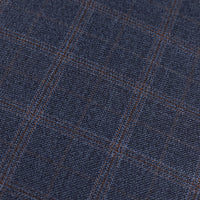 Vitale Barberis Wool Flannel Pillow - Navy Checked