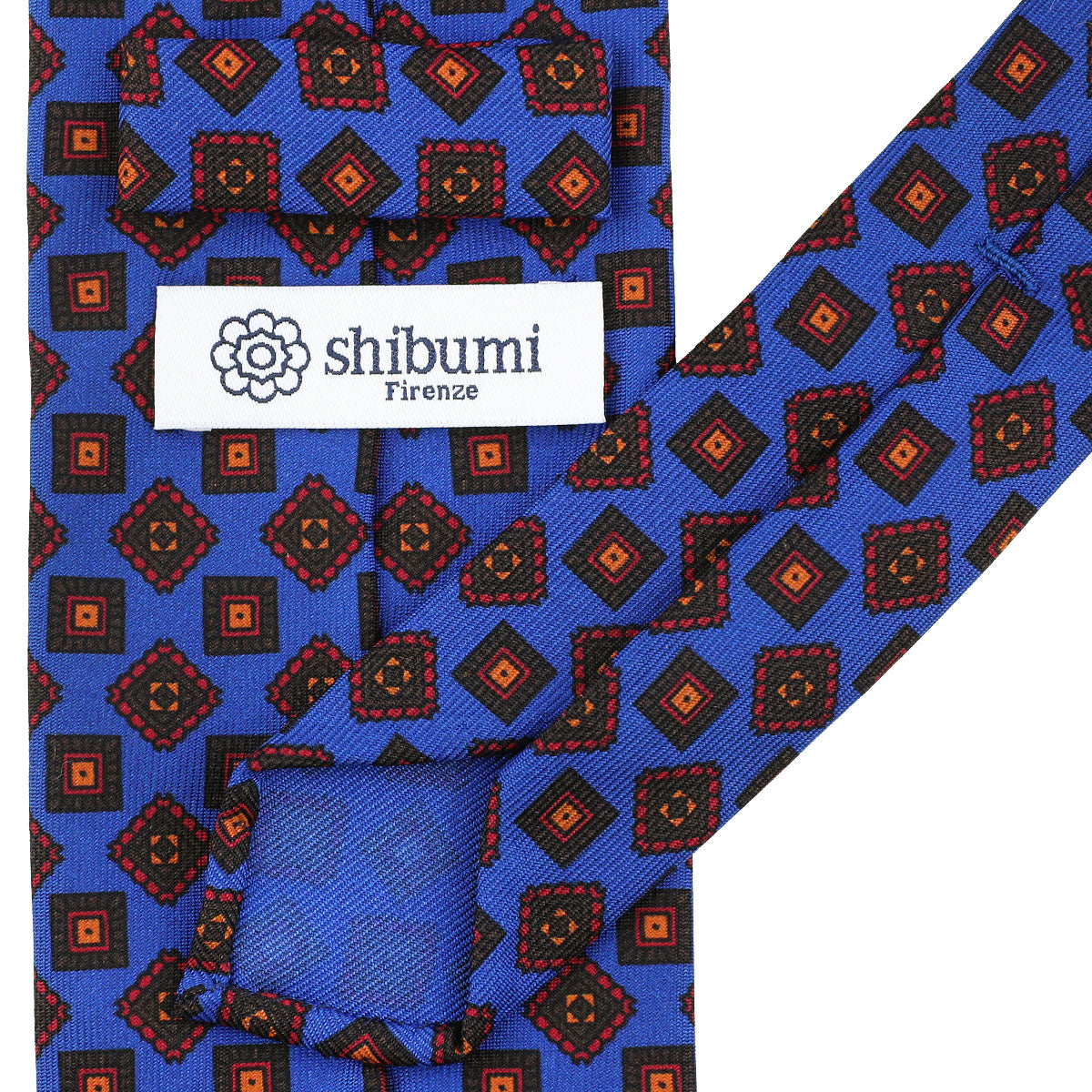 Ancient Madder Silk Tie - Madder Blue - Hand-Rolled