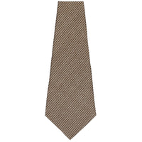 Vintage Houndstooth Bespoke Wool Tie - Brown