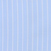 Poplin Semi Spread Shirt - Sky Blue / White - Reverse Stripe