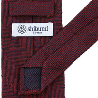 Big Herringbone Shantung Silk Tie - Burgundy