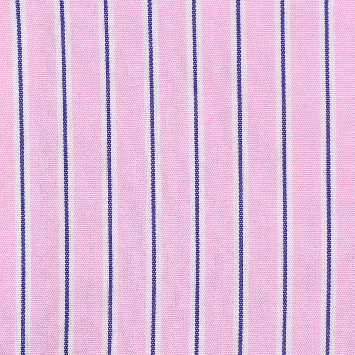 Poplin Semi Spread Shirt - Pink - Ticking Stripe