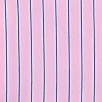 Poplin Semi Spread Shirt - Pink - Ticking Stripe