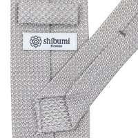 Grenadine / Garza Grossa Silk Tie - Silver - Hand-Rolled