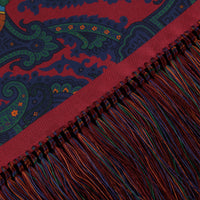 Double-Sided Ancient Madder Silk Scarf - Cherry - 180cm x 35cm