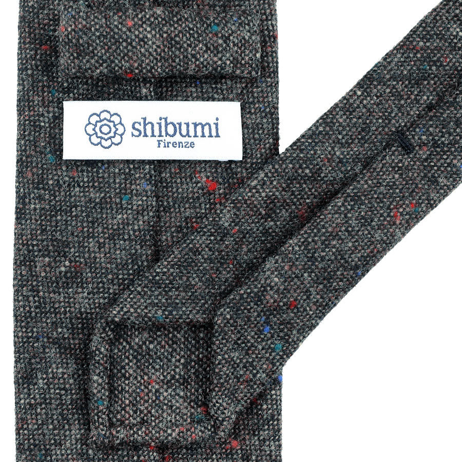 W. Bill Donegal Wool Tie - Grey - Hand-Rolled