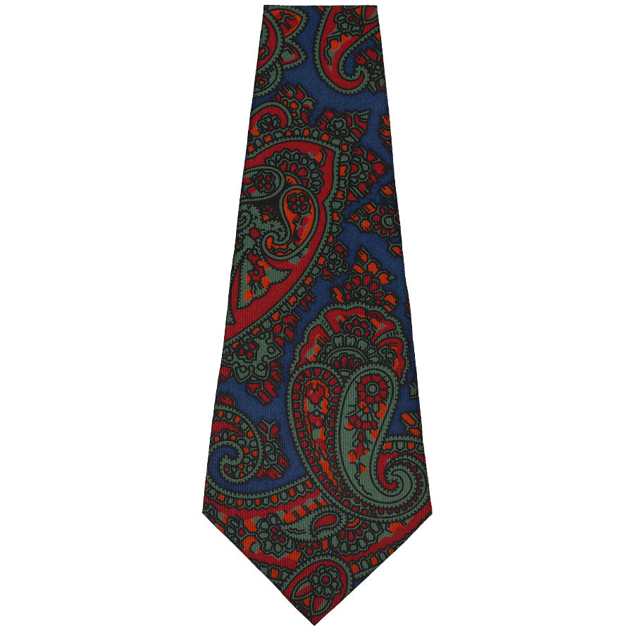 Ancient Madder Silk Bespoke Tie - Navy