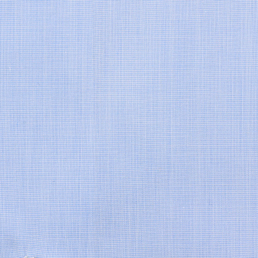 Poplin Semi Spread Shirt - Sky Blue / White - Contrast Collar