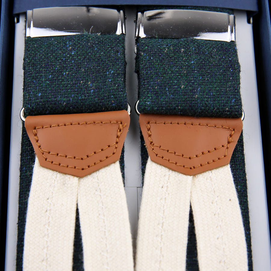 Donegal Wool Braces - Forest Green