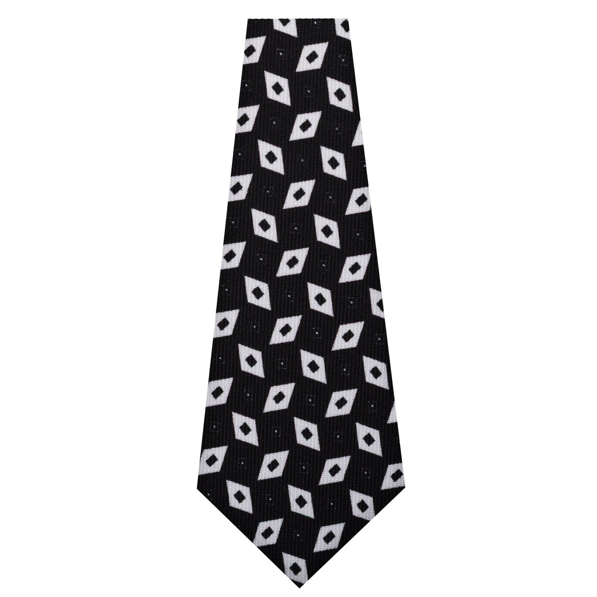 Floral Printed Silk Bespoke Tie - Black