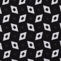 Floral Printed Silk Bespoke Tie - Black