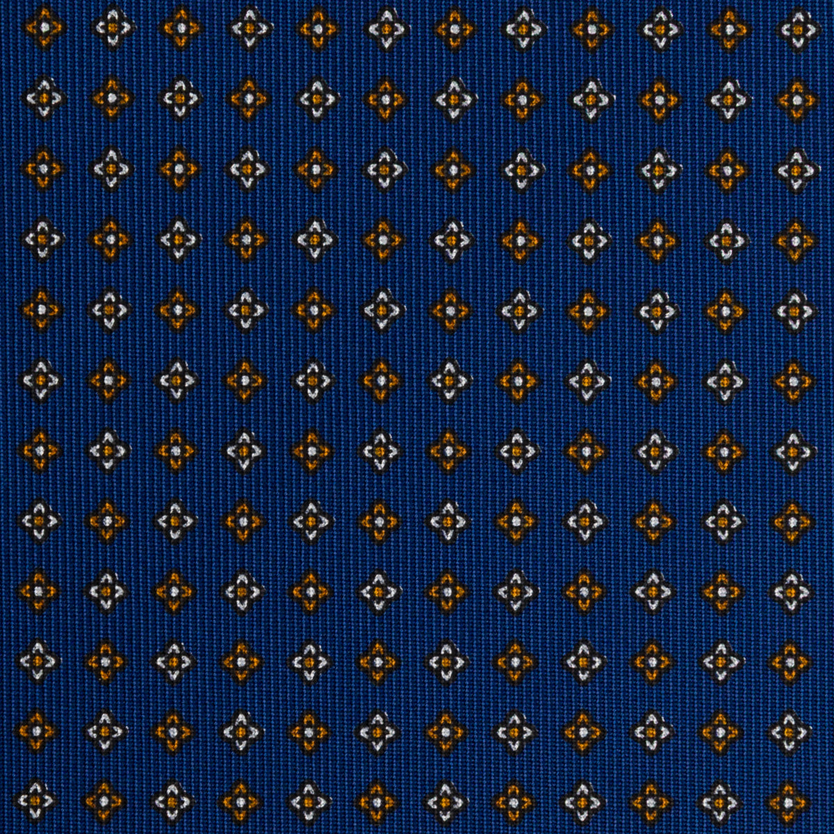 Floral Printed Silk Bespoke Tie - Light Navy