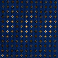 Floral Printed Silk Bespoke Tie - Light Navy