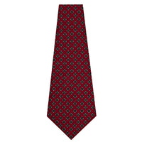 Floral Printed Silk Bespoke Tie - Burgundy