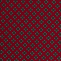 Floral Printed Silk Bespoke Tie - Burgundy