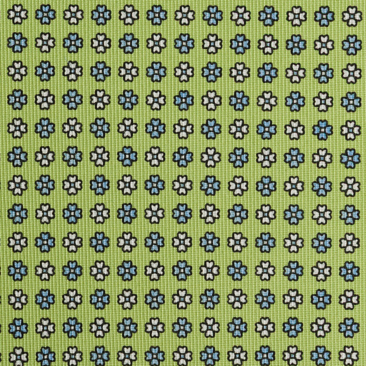 Floral Printed Silk Bespoke Tie -  Green