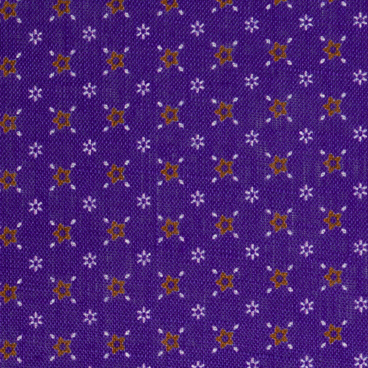 Floral Printed Linen Bespoke Tie -  Purple
