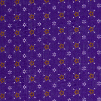Floral Printed Linen Bespoke Tie -  Purple