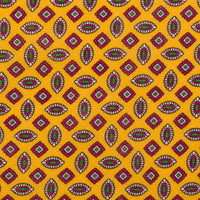Floral Printed Silk Bespoke Tie - Gold
