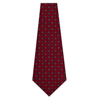 Floral Printed Silk Bespoke Tie - Burgundy