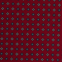 Floral Printed Silk Bespoke Tie - Burgundy