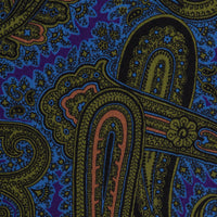 Floral Printed Silk Bespoke Tie - Blue